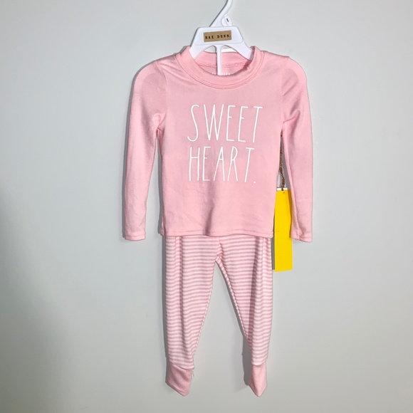 Rae Dunn Kids Christmas Pajamas SWEET HEART - Picture 1 of 3